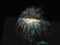 明日（９／１）の23時から花火～～