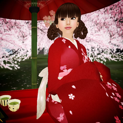 お花見にぴったりの着物