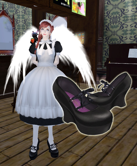 あまいニュアンスのウェッジヒール‥‥G Fieldさん。