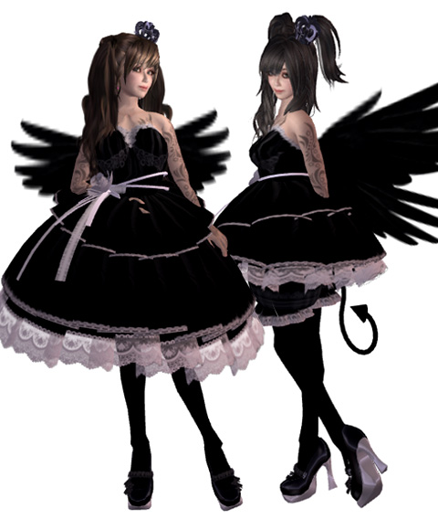 いたいけな黒天使ドレス‥‥Featherさん。