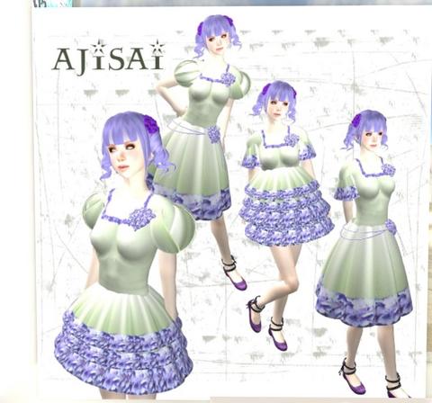 【新作】1L$ヘアと期間限定あじさいワンピ☆・。・゜