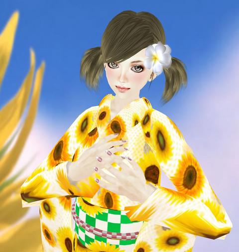 【ゆかたフェア】ひまわり柄で元気な夏☆キュートな浴衣