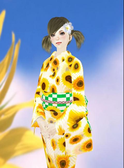 【ゆかたフェア】ひまわり柄で元気な夏☆キュートな浴衣