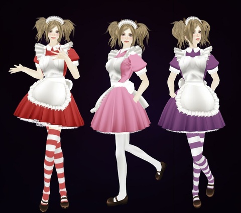 ☆ビビッドなメイド服をご紹介☆