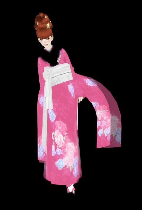 バラのブーケの振り袖☆セール中です!