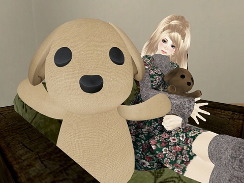 おしゃれソファーとワンコのぬいぐるみ☆