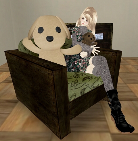 おしゃれソファーとワンコのぬいぐるみ☆