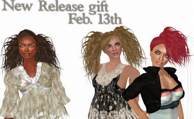 [Free]Hair2軒5種と1L$ドレス♪