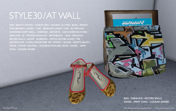 at wall