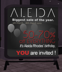 セールしてます。I ALEIDA I