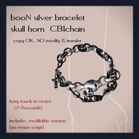 booN skull horn bracelet