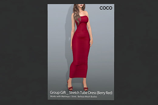 *COCO*_Gift_StretchTubeDress_BerryRed
