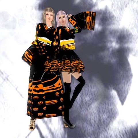 LBでハロウィン着物デス