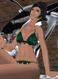 新作♥Bikini　Shorts　孔雀色