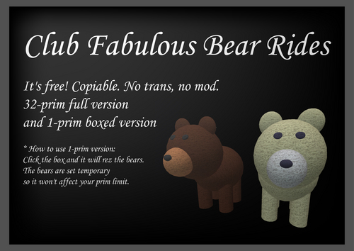 Club Fabulous Bear Rides