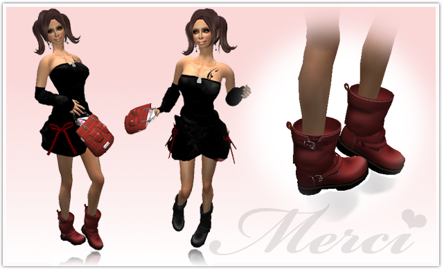 * M'z Engineer boots red +* M'z Engineer boots Long black