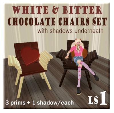 L$1 チョコ椅子２脚セット