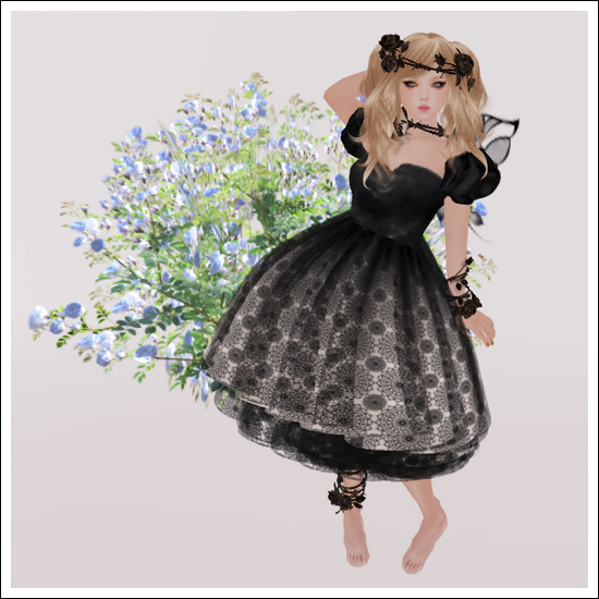 ハントの薔薇と黒いドレス