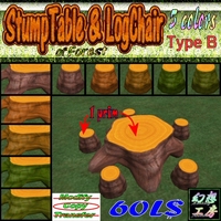 StumpTable&LogChair  TypeB