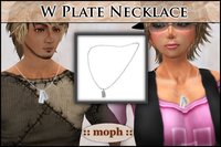 :: moph :: W Plate Necklace