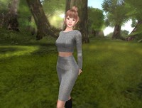 グレイのニット