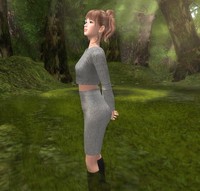 グレイのニット