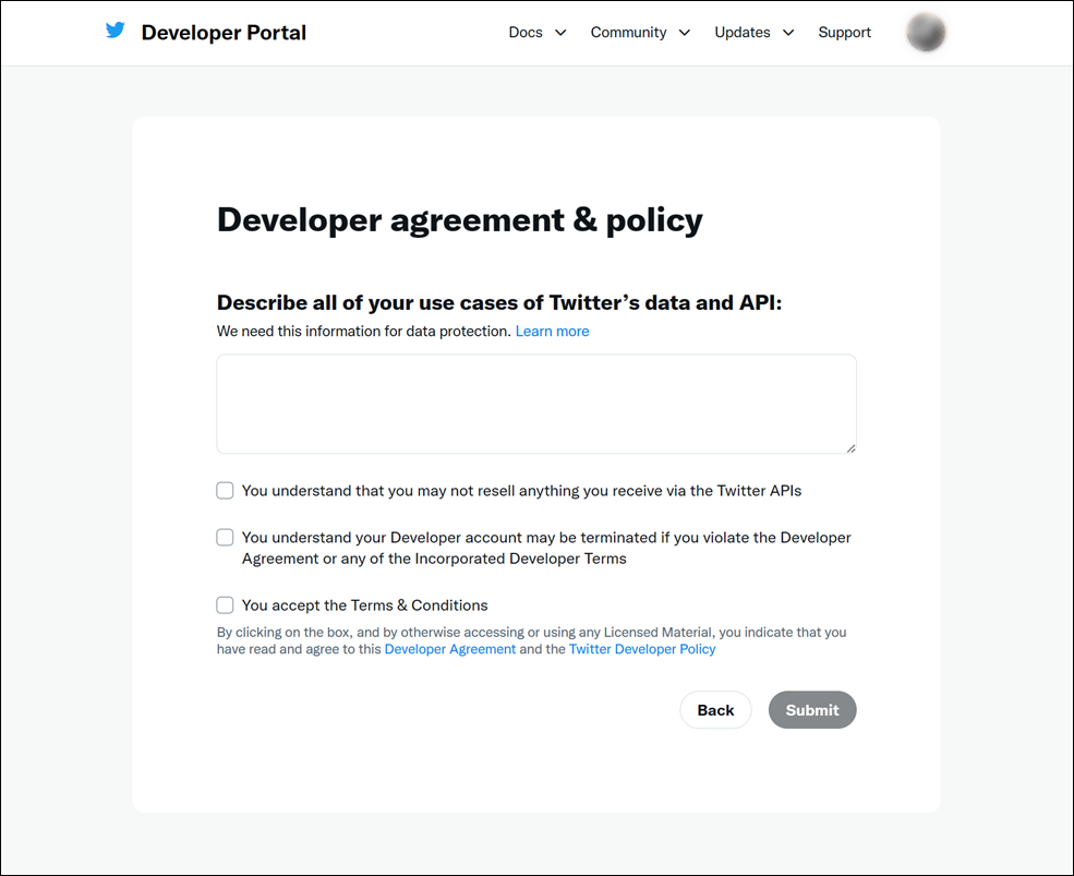 X（旧Twitter） API：Developer accountの登録方法
