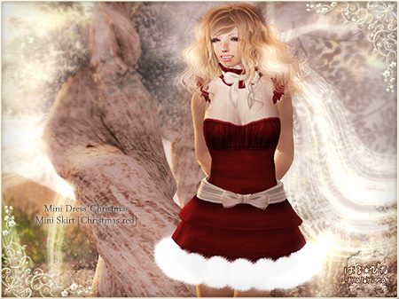 mini skirt(Christmas red)
