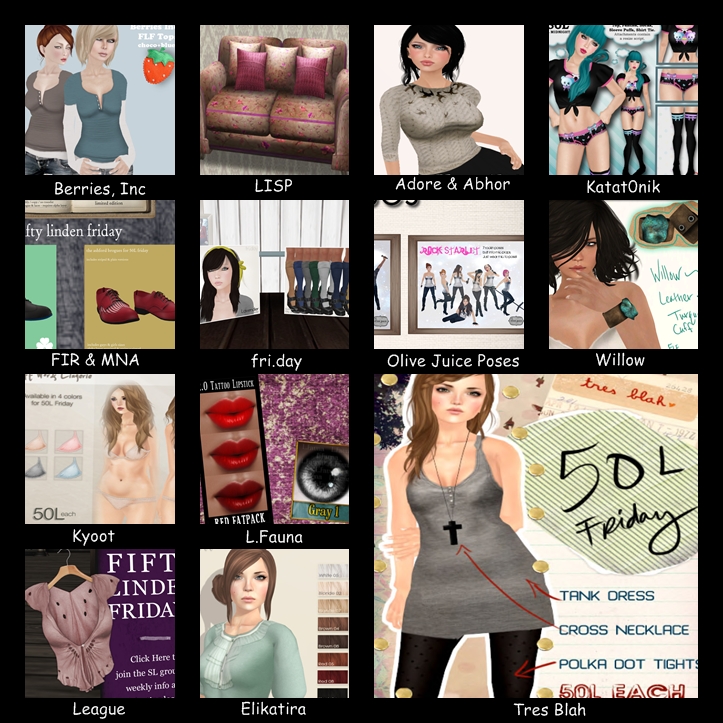 商品リスト*50L$Fridays
