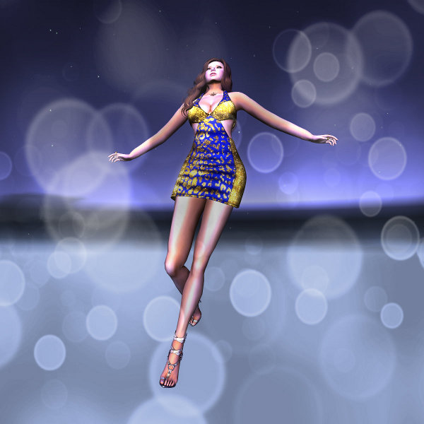 Alys Shop Gold Glitter Dress