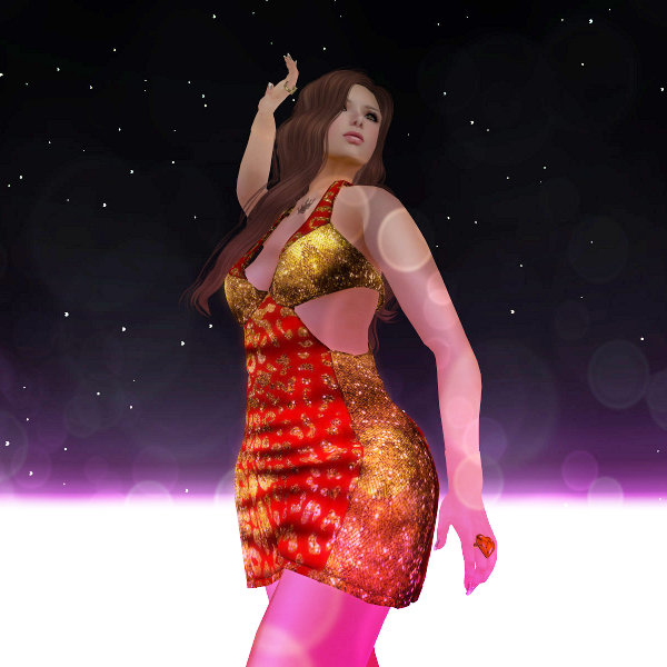 Alys Shop Gold Glitter Dress