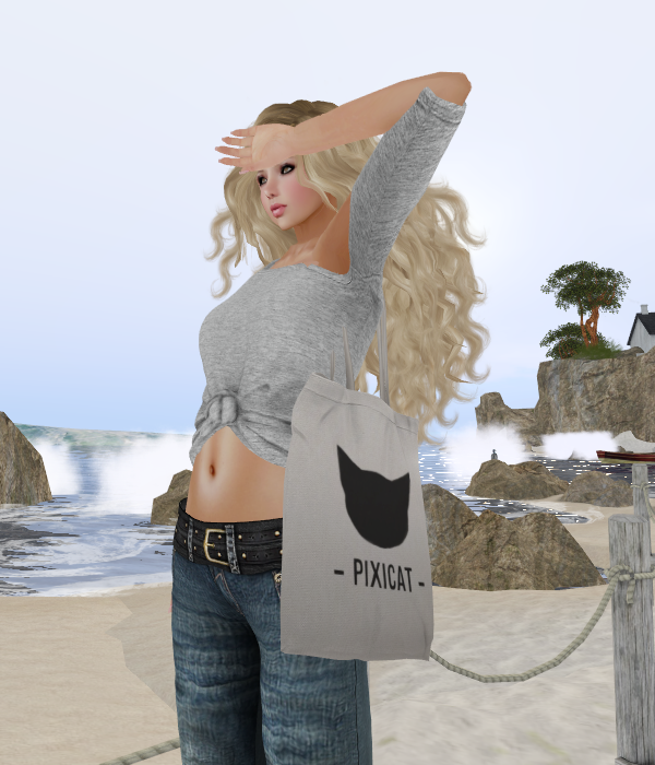 Pixicat - Cutout Tie Top