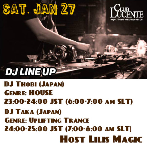 OPEN!  ★　DJ Thobi & DJ Taka　★ @ Lucente