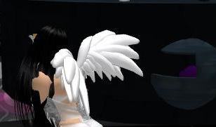 あすか雷神。背中にきれいな翼をつけた人
