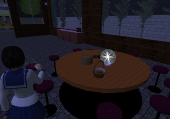 夜、あさな亭で豚まんを食べています。