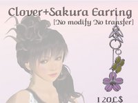 clover+Sakura Earring