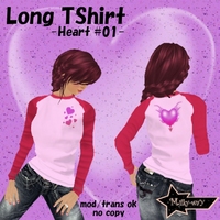 ロングTシャツ -Heart#01-　（レディース）