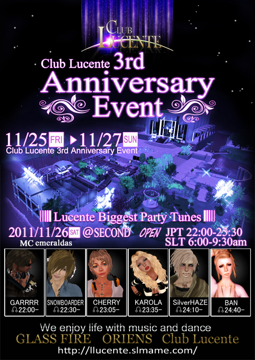 Club Lucente 3rd Anniversary