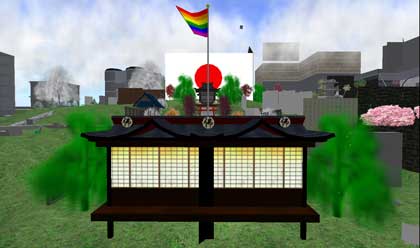 【神社風の茶家】