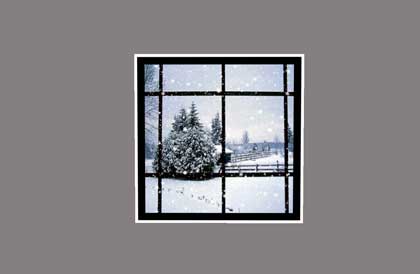【絵の中で雪が降ってます!】