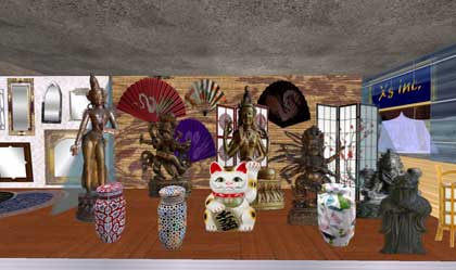 【家具店】海賊の旗、招き猫、仏像、墓石、エロチックアート..