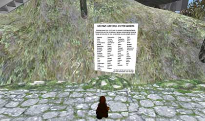 ■SECOND LIFE WILL FILTER WORDS