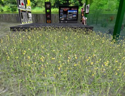 【一角獣、カバ噴水、地球儀、花など】