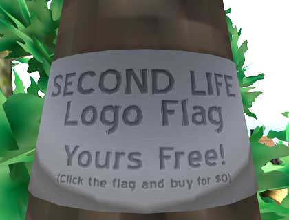 【フリー】SECOND LIFE Logo Flag