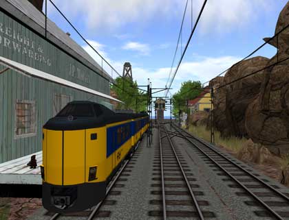 【機関車が走行中】FLOSSBERG RAILROAD