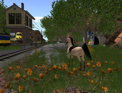 【機関車が走行中】FLOSSBERG RAILROAD