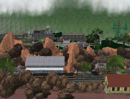 【機関車が走行中】FLOSSBERG RAILROAD