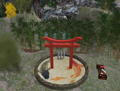 【鳥居のある庭園】