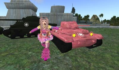 可愛いピンク戦車のLB
