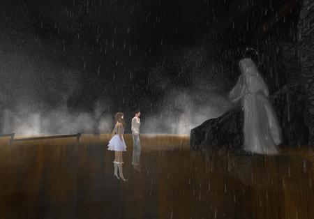 ** 雷雨の中を。。。 **